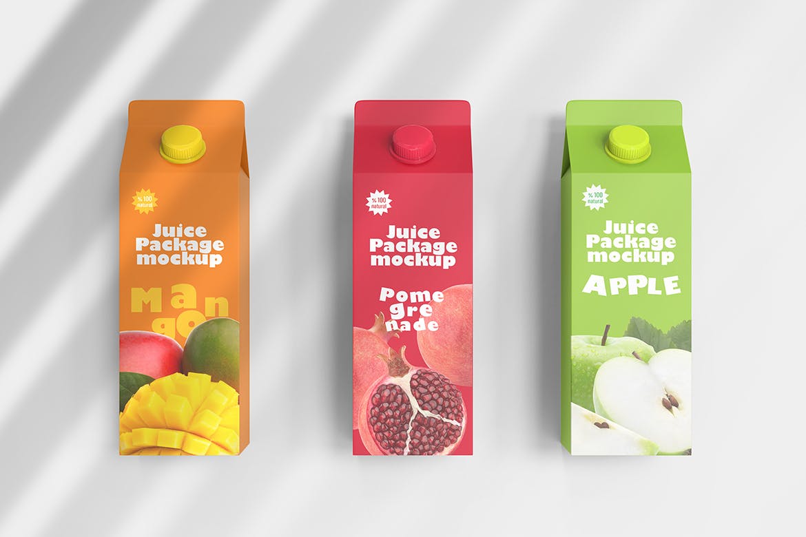 果汁盒产品包装设计样机 Juice Box Mockup 样机素材 sucaiwan.com
