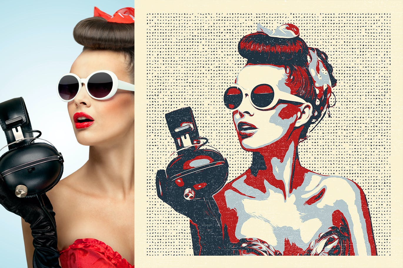 波普艺术PS照片效果模板 POP ART Photoshop Effect 插件预设 sucaiwan.com