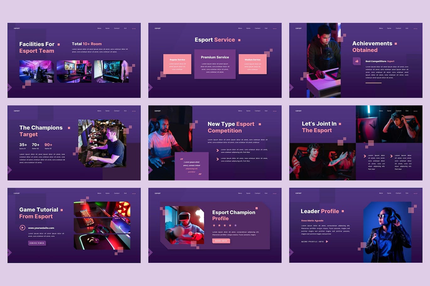 电子竞技和游戏Google幻灯片模板下载 Sparkz – Esport & Gaming Google Slides Template 幻灯图表 sucaiwan.com