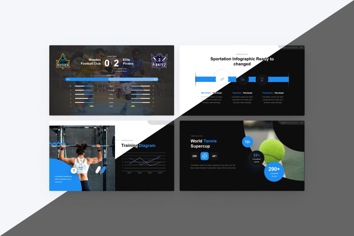 体育运动PowerPoint演示文稿模板 Sport PowerPoint Template 幻灯图表 sucaiwan.com