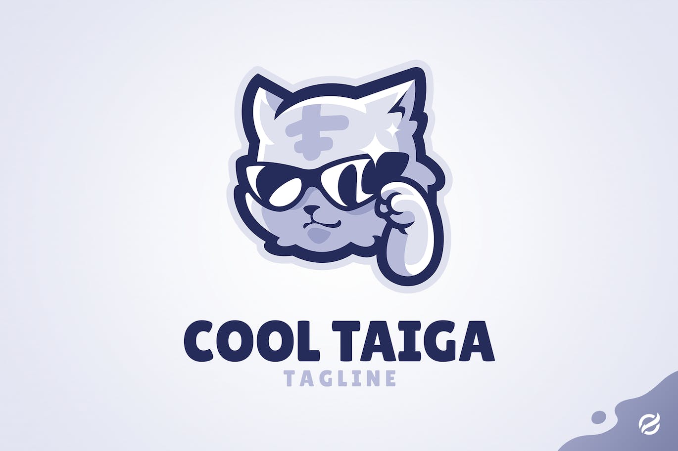 墨镜老虎Logo插画模板 Cool Taiga 图片素材 sucaiwan.com