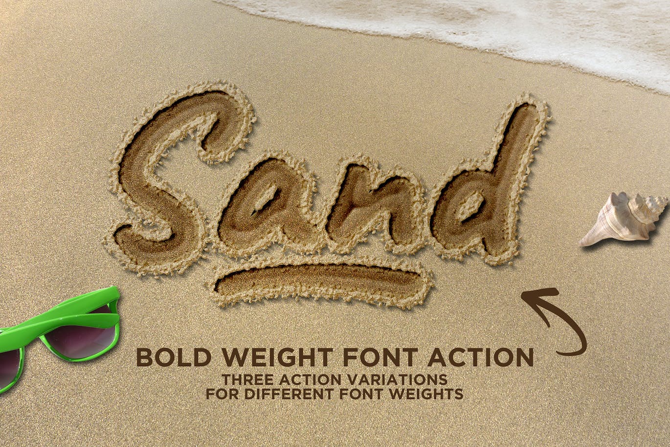 沙子效果文字处理Photoshop动作 Sand Type Photoshop Action 插件预设 sucaiwan.com