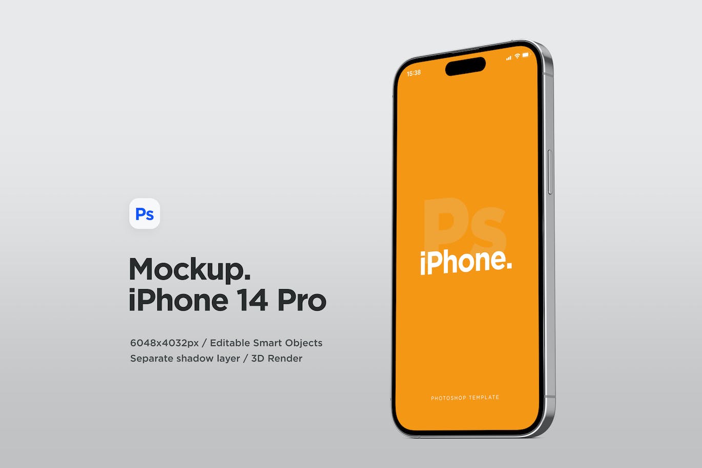 iPhone 14 Pro手机侧视图展示样机 Phone 14 Side View Mockup 01 样机素材 sucaiwan.com