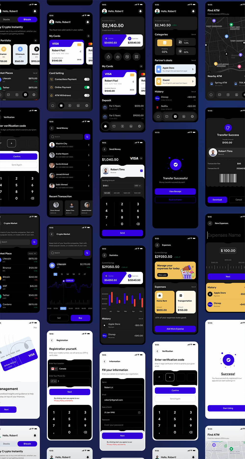 金融财务App应用程序iOS UI套件 APP UI sucaiwan.com