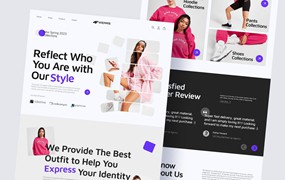 时尚电子商务网站着陆页模板 4FWEARS – Fashion Ecommerce Landing Page