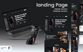 健身俱乐部网站着陆页模板 Fitness Landing Page