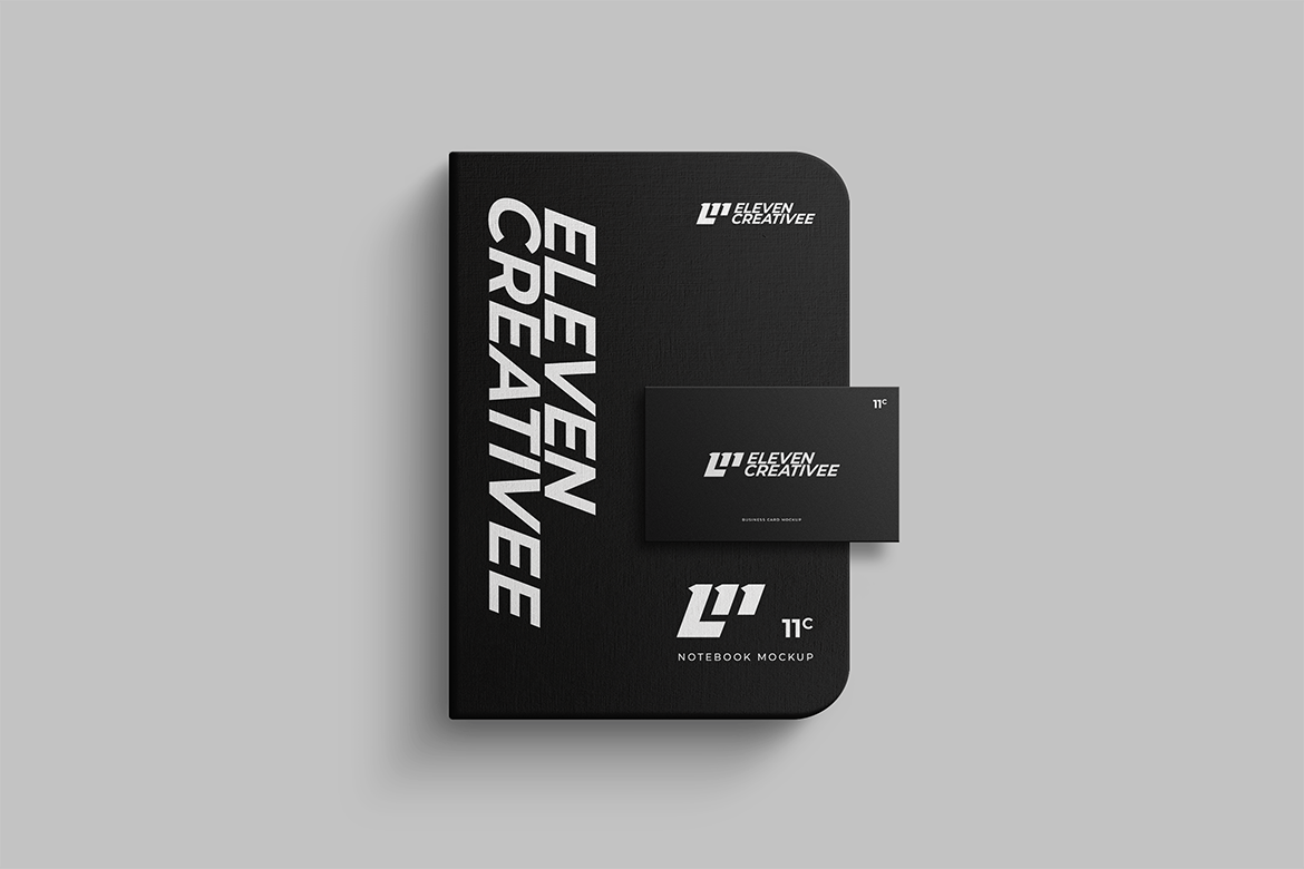 笔记本封面&名片展示样机图 Notebook & Card Mockup 样机素材 sucaiwan.com