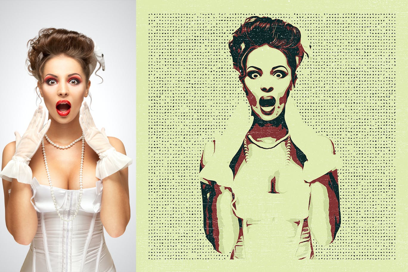 波普艺术PS照片效果模板 POP ART Photoshop Effect 插件预设 sucaiwan.com