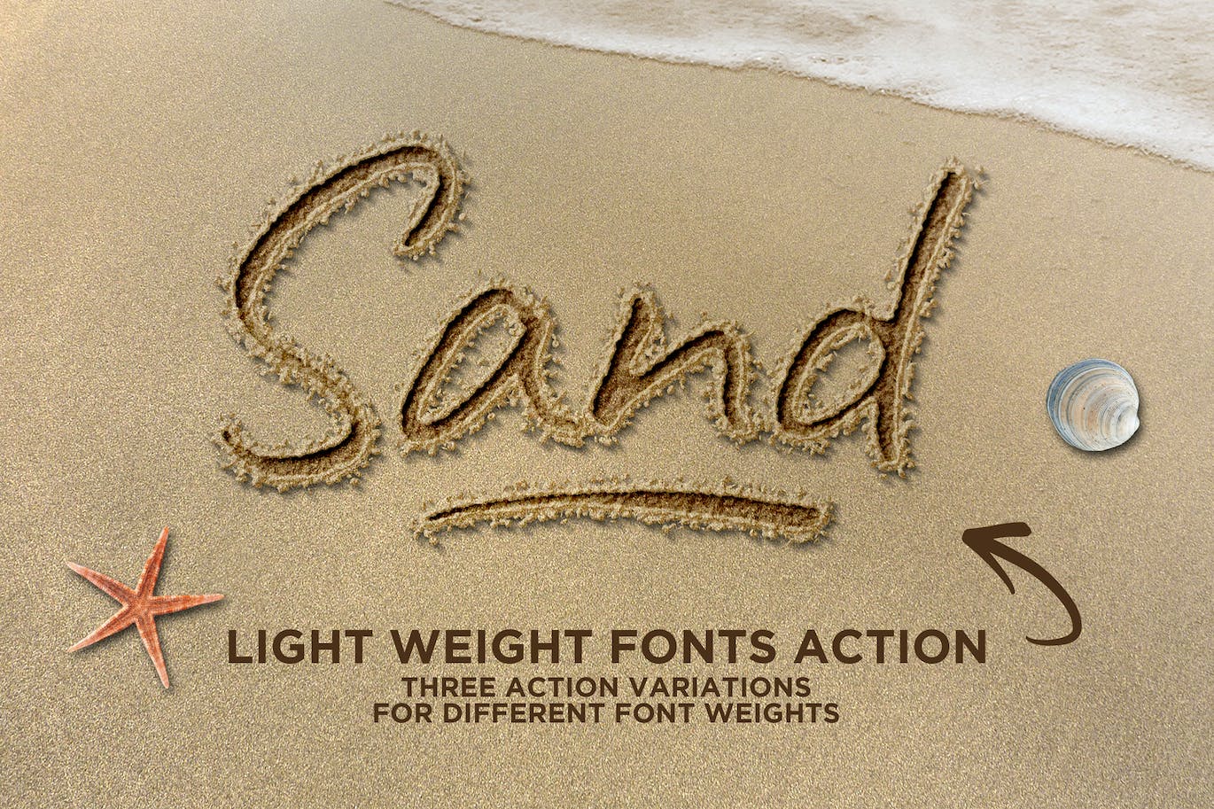 沙子效果文字处理Photoshop动作 Sand Type Photoshop Action 插件预设 sucaiwan.com
