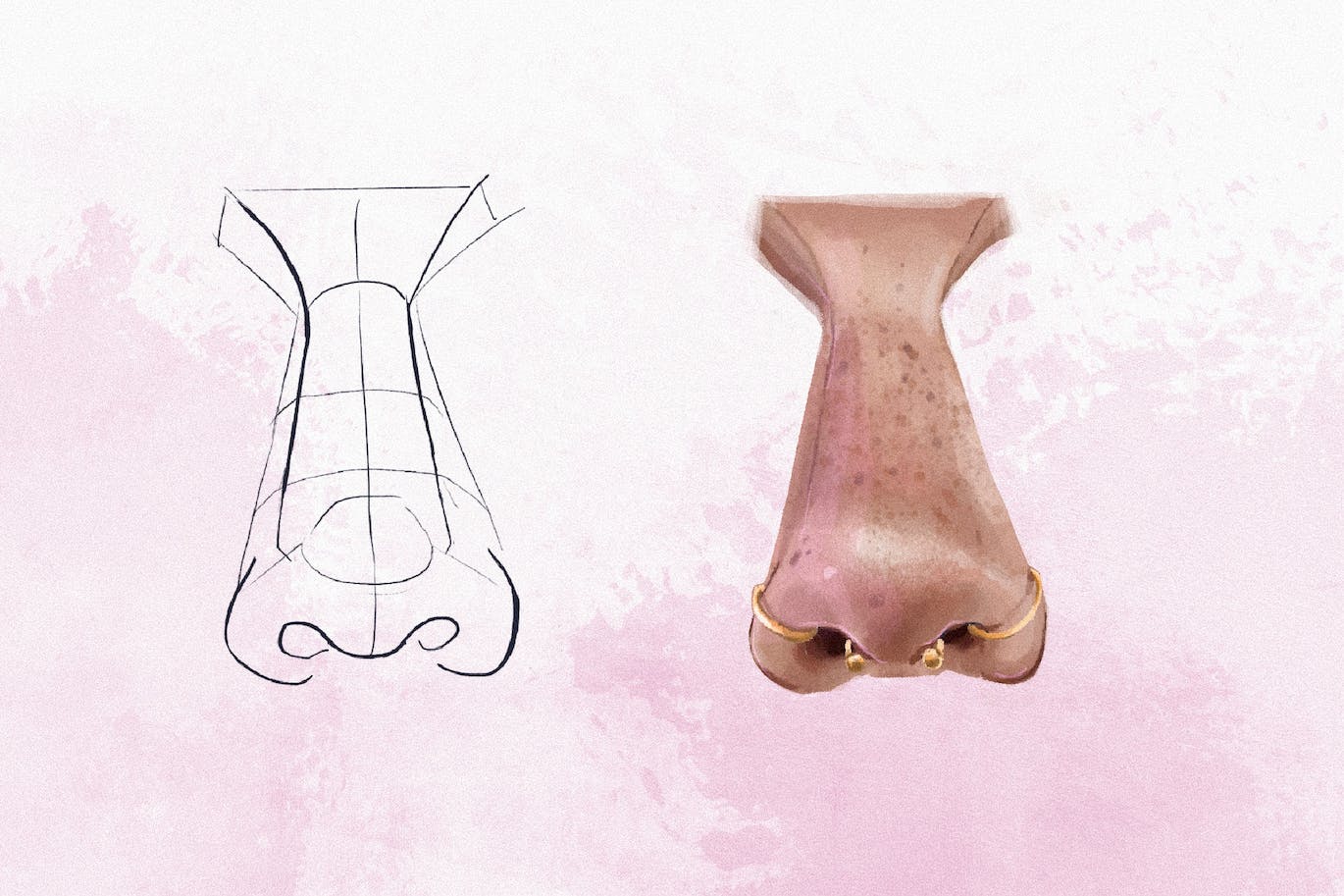 10个鼻子印章Procreate笔刷 10 Nose Stamp Procreate 笔刷资源 sucaiwan.com