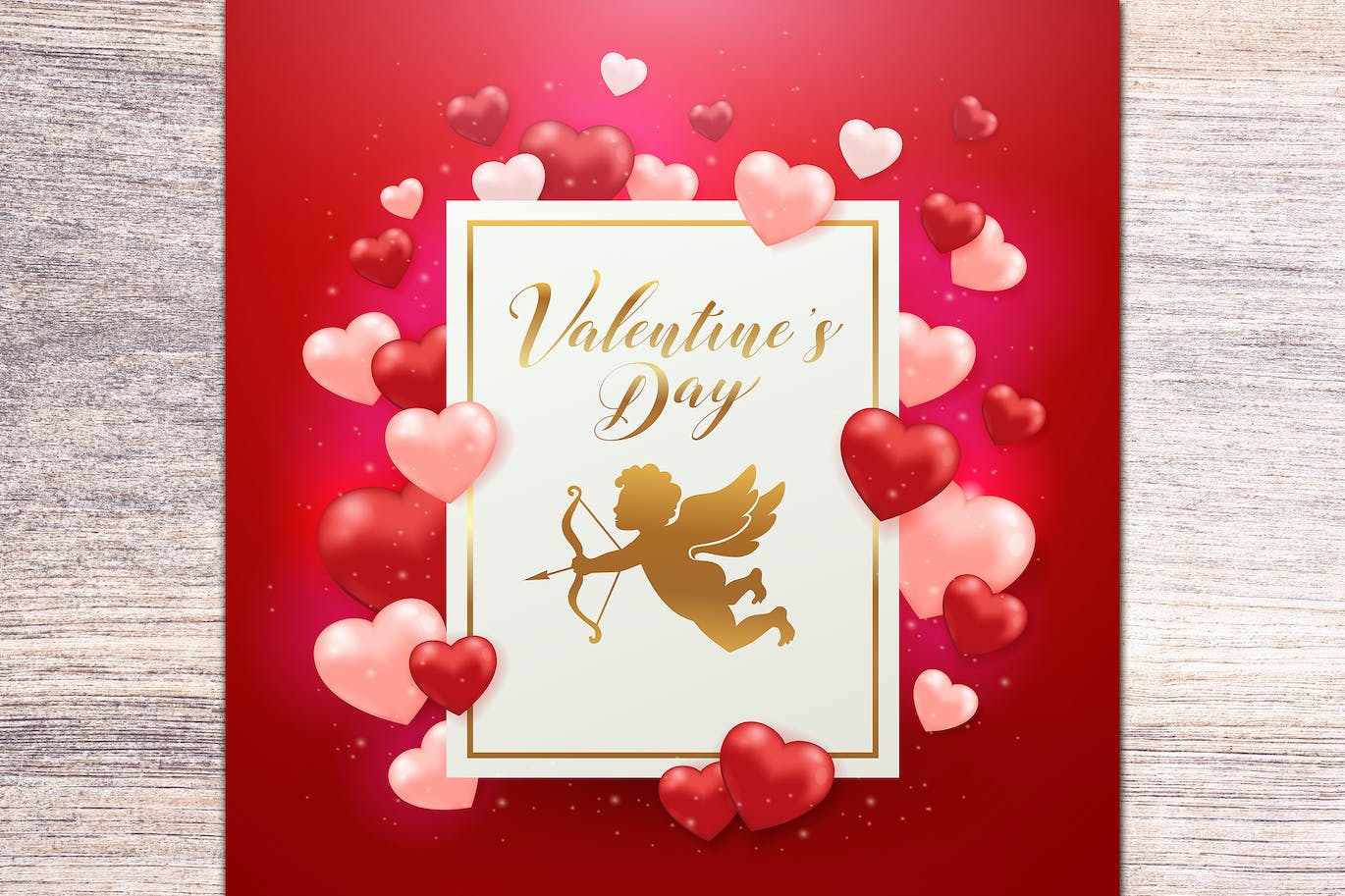 情人节红心装饰背景 Valentine’s Day Background 图片素材 sucaiwan.com