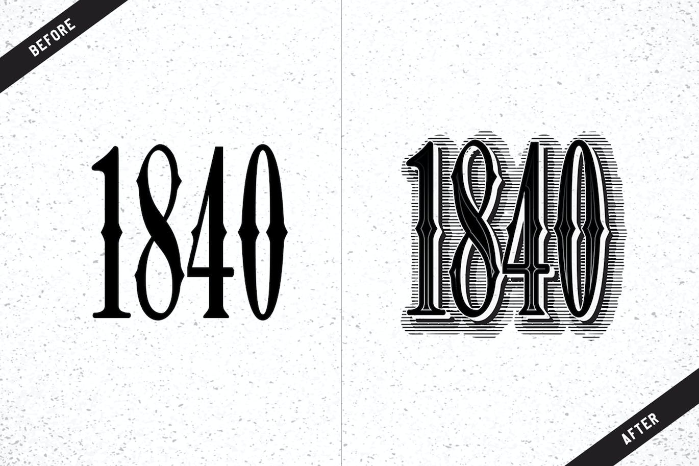 蚀刻复古PS文本效果模板 Etch Vintage Photoshop Effects 插件预设 sucaiwan.com
