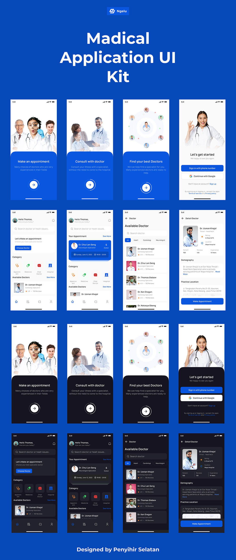 医疗App应用程序IOS UI用户界面套件 APP UI sucaiwan.com