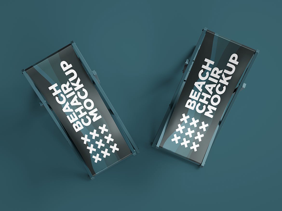 沙滩椅图案设计样机图v2 Beach Chair Mockup 002 样机素材 sucaiwan.com