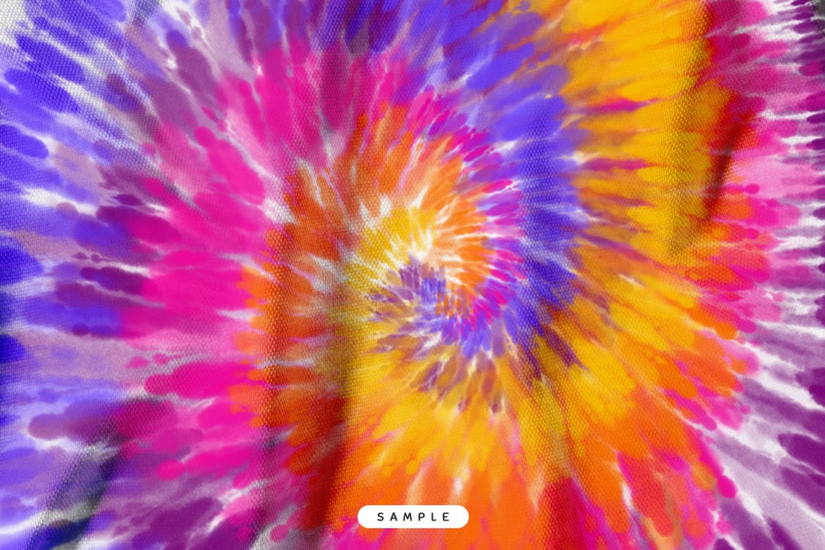 逼真的扎染Procreate笔刷 Procreate Realistic Tie Dye Brushes 笔刷资源 sucaiwan.com