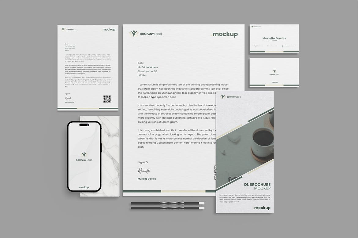 办公文具套装品牌VI样机 Stationery Mockup 样机素材 sucaiwan.com