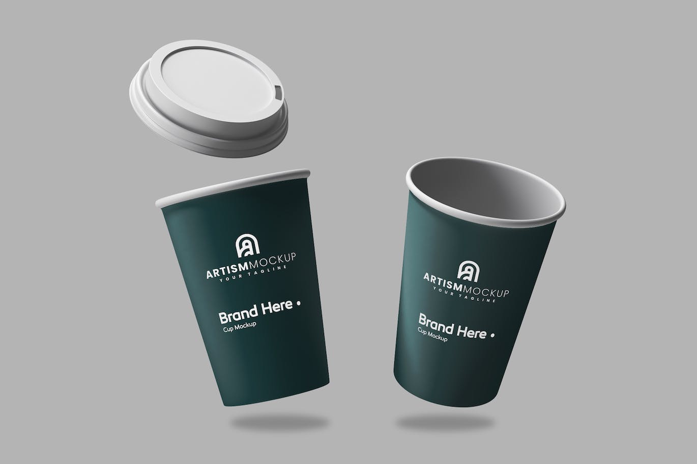 一次性纸咖啡杯品牌设计样机图 Paper Cup Mockup 样机素材 sucaiwan.com