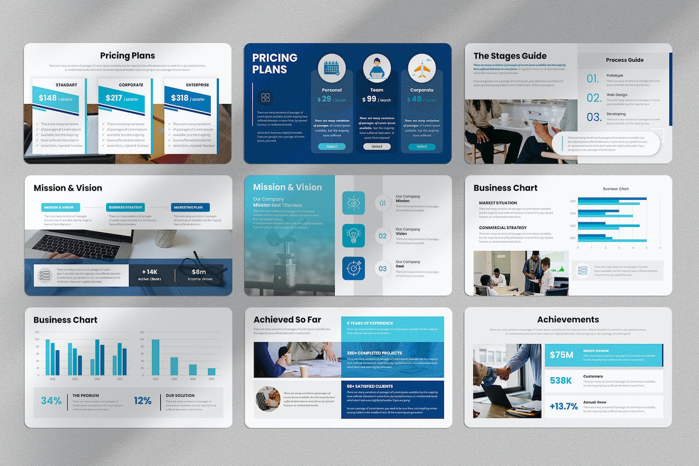 项目建议ppt幻灯片演示模板 Project Proposal PowerPoint Presentation Template 幻灯图表 sucaiwan.com