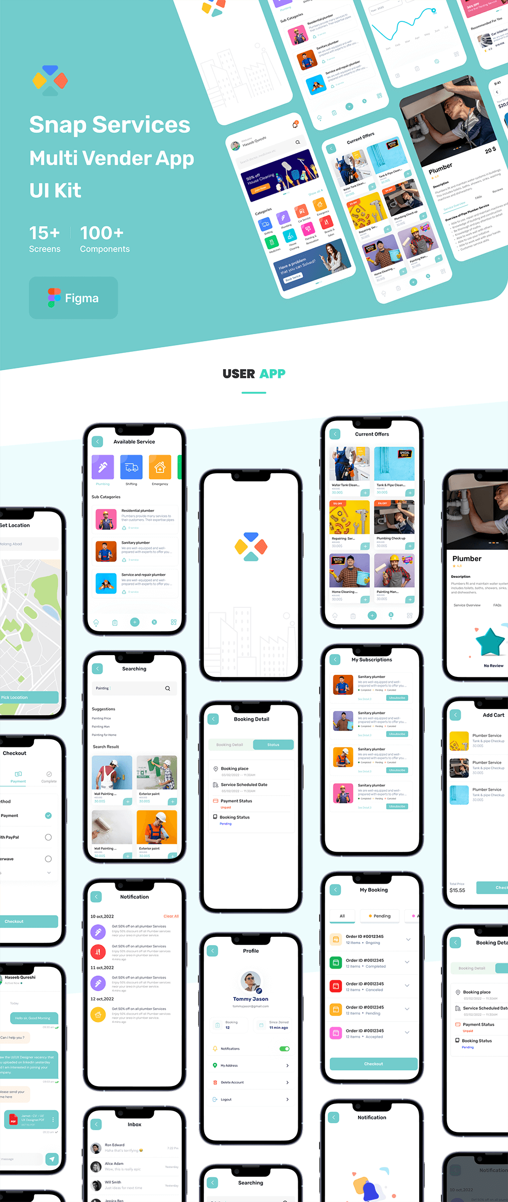 多供应商服务平台App用户界面套件 APP UI 第1张-素材湾丨精选海外优质设计素材资源 多供应商服务平台App用户界面套件 APP UI sucaiwan.com