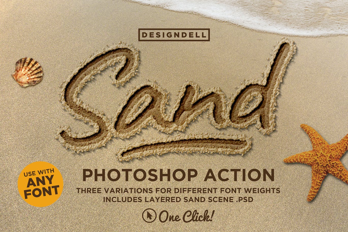 沙子效果文字处理Photoshop动作 Sand Type Photoshop Action 插件预设 sucaiwan.com