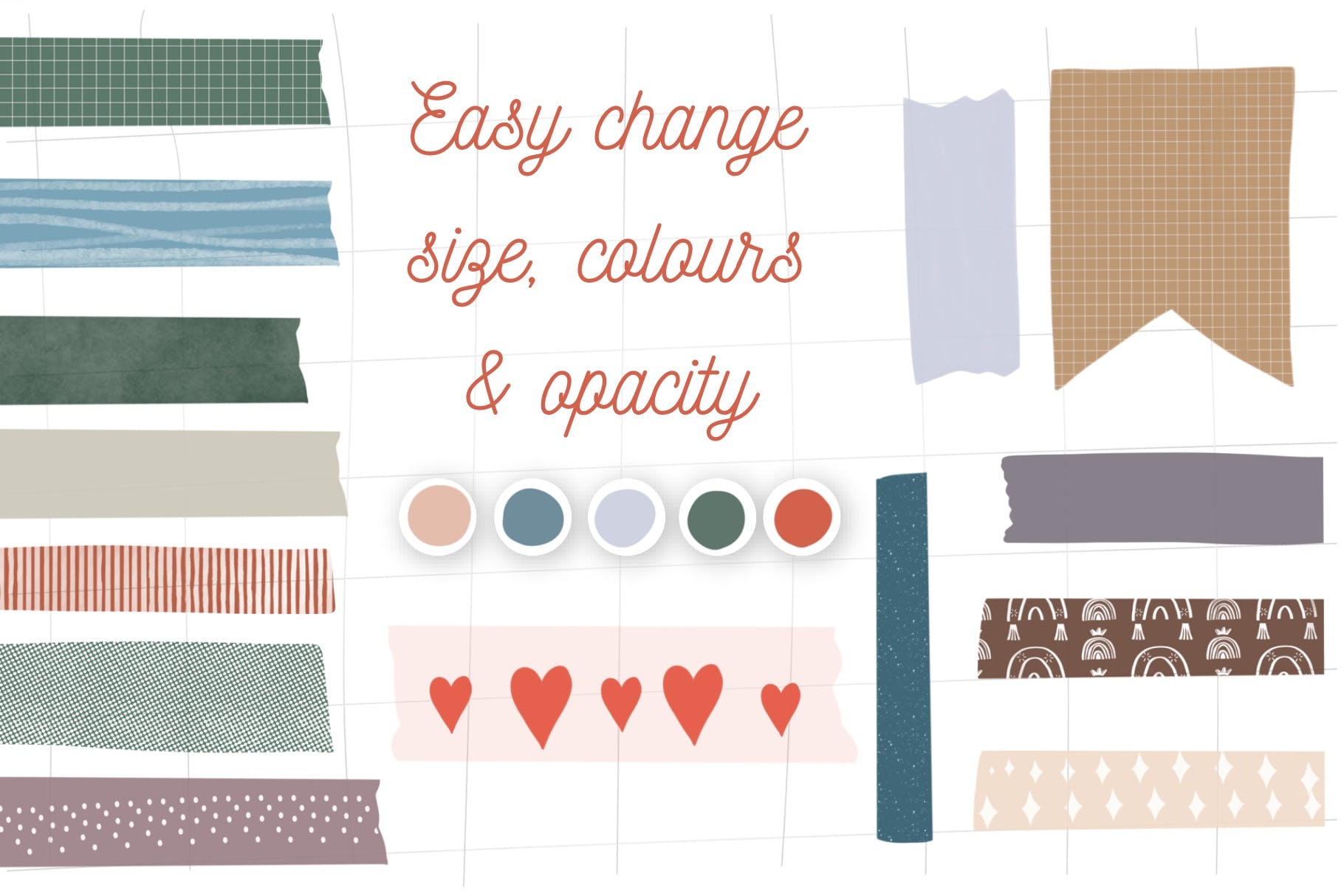 纸胶带创作Procreate笔刷 Washi tape creator for Procreate 笔刷资源 sucaiwan.com