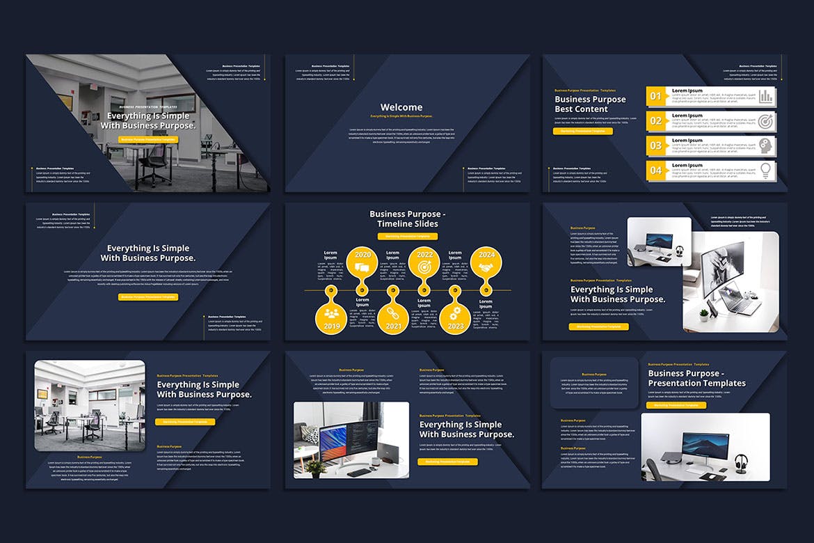 企业目标PowerPoint演示模板 Business Purpose – PowerPoint Template 幻灯图表 sucaiwan.com