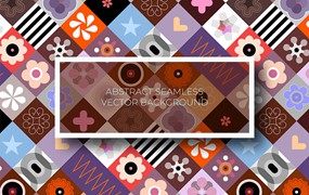 抽象对角线几何形状无缝矢量背景 Abstract Diagonal Seamless Vector Background