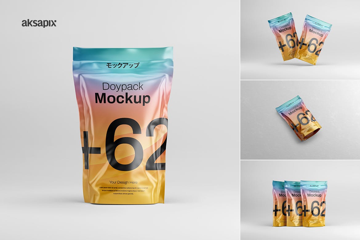 宠物零食包装自立袋样机图 Doypack Mockup 样机素材 sucaiwan.com
