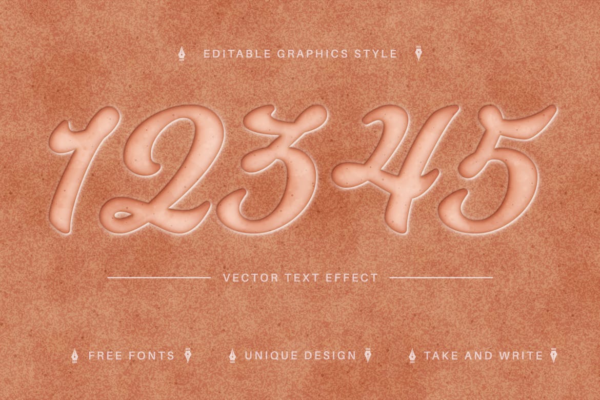 沙色矢量文字效果字体样式 Beach Sand – Editable Text Effect, Font Style 插件预设 sucaiwan.com