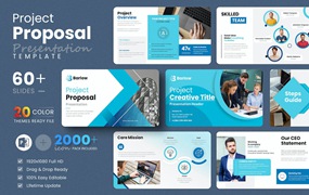 项目建议ppt幻灯片演示模板 Project Proposal PowerPoint Presentation Template