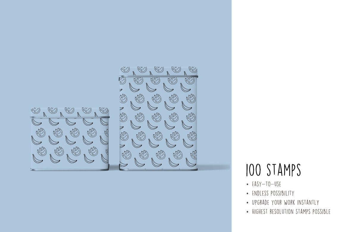 Procreate涂鸦印章笔刷套件 PROODLE Procreate Doodle Stamps 笔刷资源 sucaiwan.com