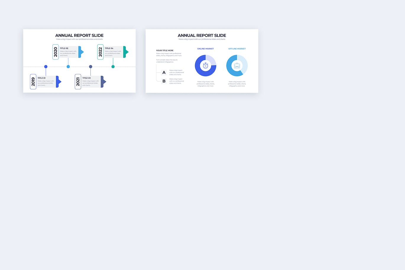 现代年度报告信息图表谷歌幻灯片创意模板 Business Annual Report Google Slides Infographics 幻灯图表 sucaiwan.com