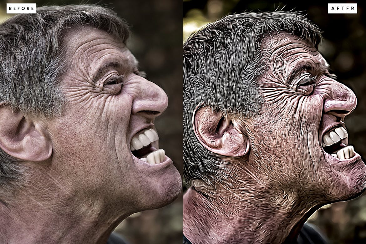 绘画效果照片处理Photoshop动作 Painting Photoshop Action 插件预设 sucaiwan.com