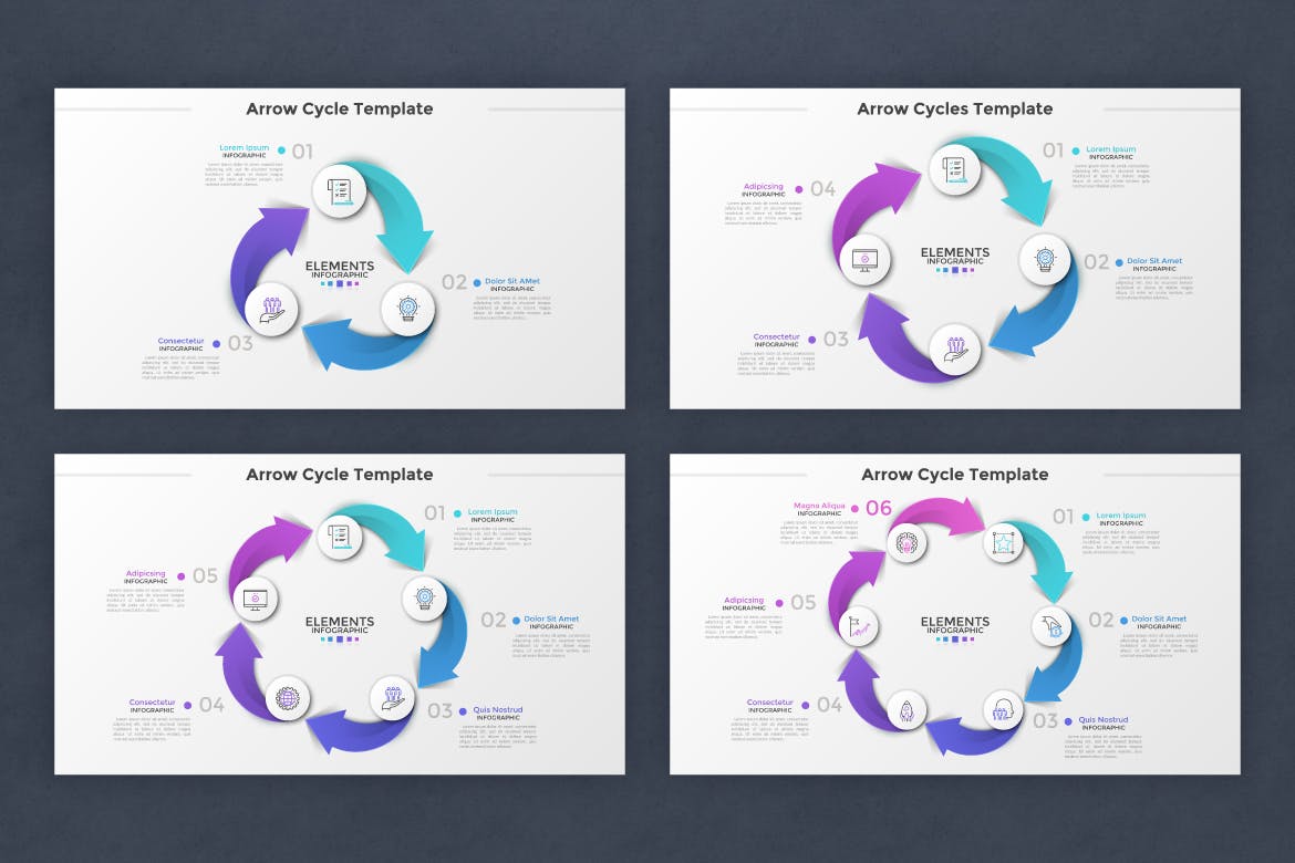 20个彩色纸风格现代信息图表模板 20 Infographic Templates v.8 幻灯图表 sucaiwan.com
