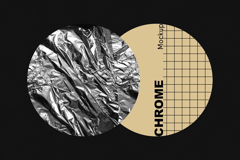 33种潮流现代风格酸性锡箔纸褶皱纸纹理PSD样机 样机素材 sucaiwan.com