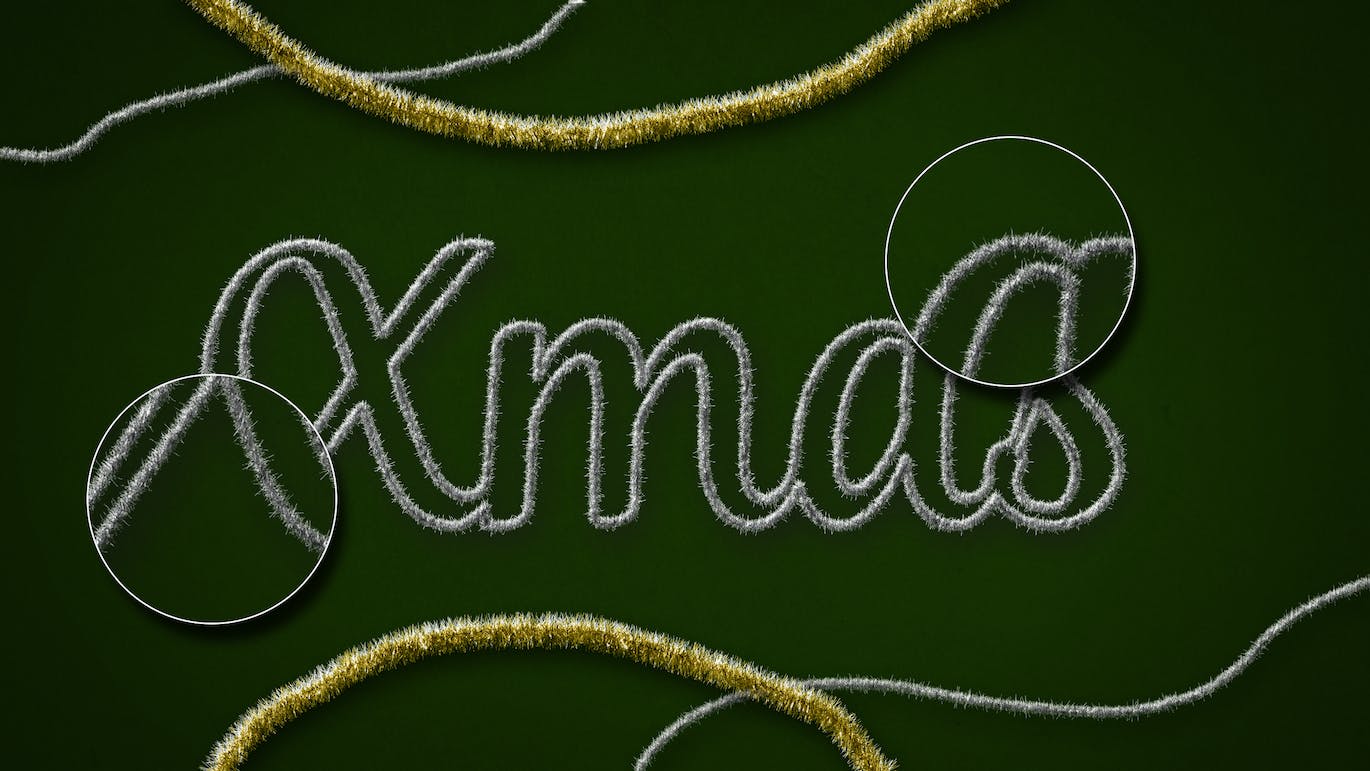 金属丝效果文字处理Photoshop动作 Tinsel Photoshop Action 插件预设 sucaiwan.com