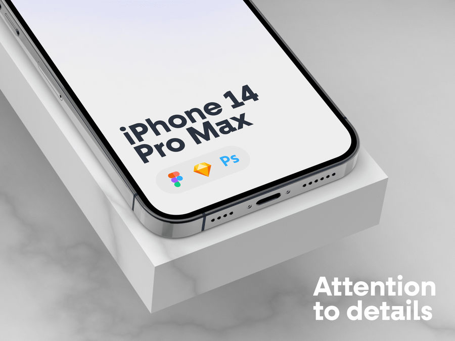 样机模板-苹果iPhone 14 Pro Max手机样机模板 APP UI sucaiwan.com