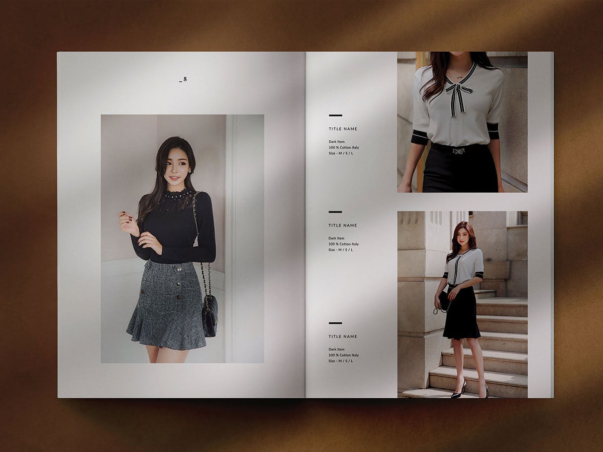 时尚品牌小册子Lookbook模板 LookBook Template 设计素材 sucaiwan.com