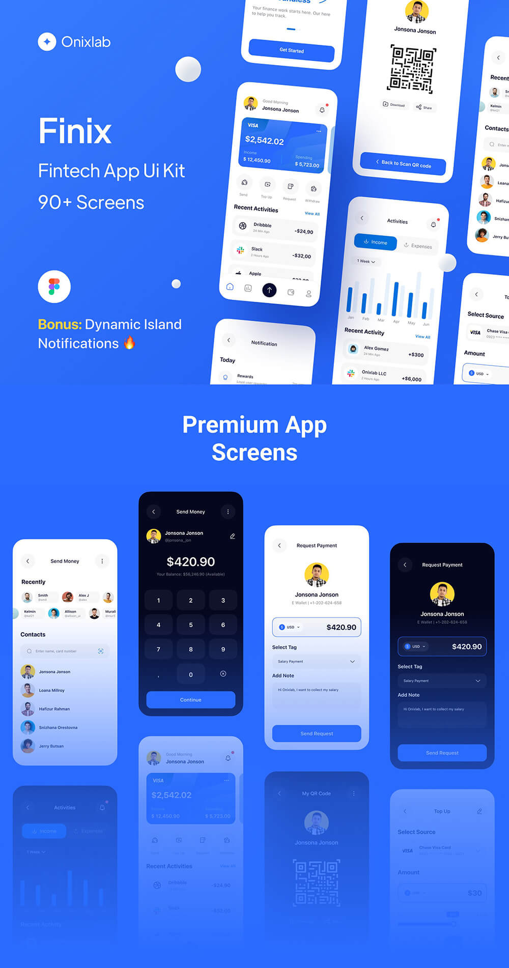金融与银行管理App移动应用程序UI套件 APP UI sucaiwan.com