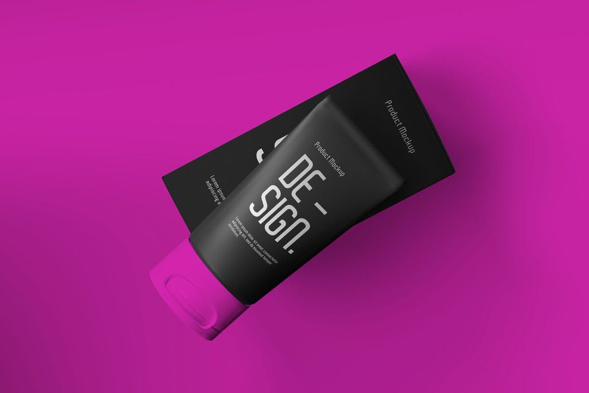 化妆品软管包装品牌展示样机 Cosmetic Tube mockup 样机素材 sucaiwan.com