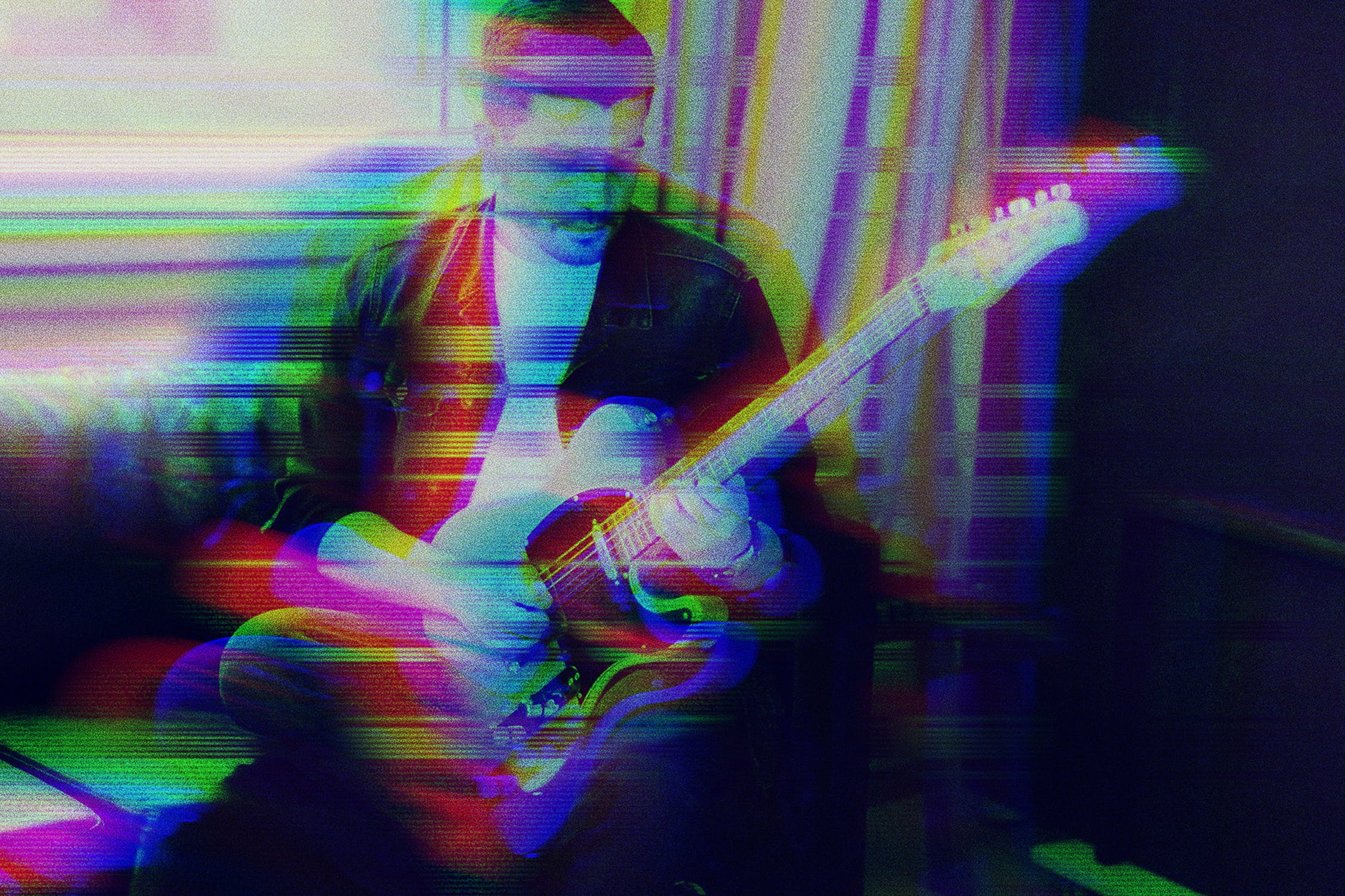 失真毛刺PS照片效果模板 Glitch Photoshop Effect 插件预设 sucaiwan.com