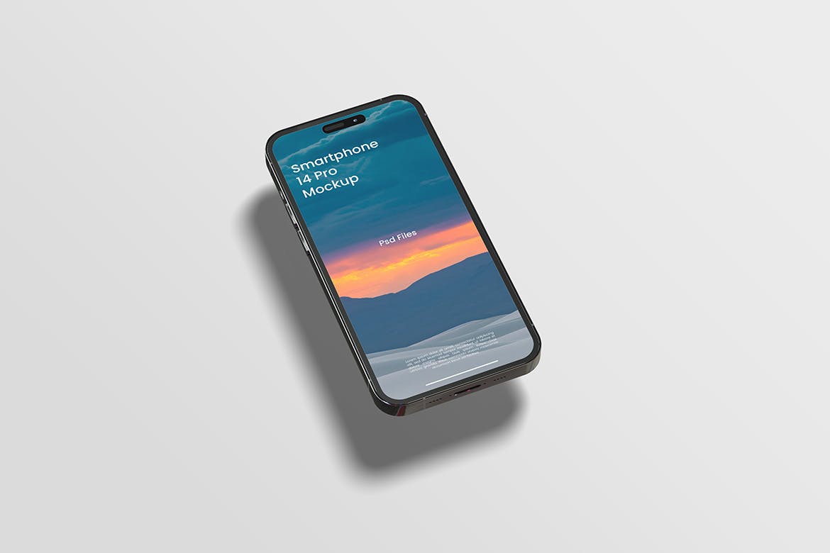 16种不同样式iPhone 14 Pro手机样机图 Smartphone 14 Pro Mockup 样机素材 sucaiwan.com