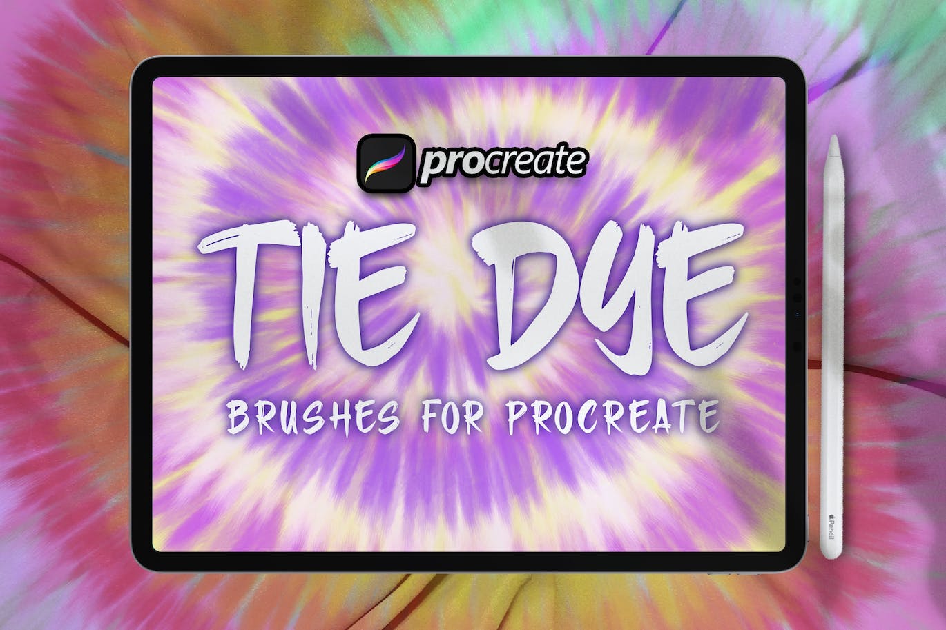 扎染Procreate绘画笔刷素材 Dans Tie Dye Brush Procreate 笔刷资源 sucaiwan.com