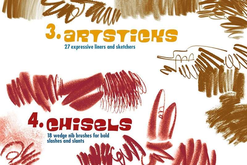 300+专为漫画创作的Procreate笔刷 笔刷资源 sucaiwan.com