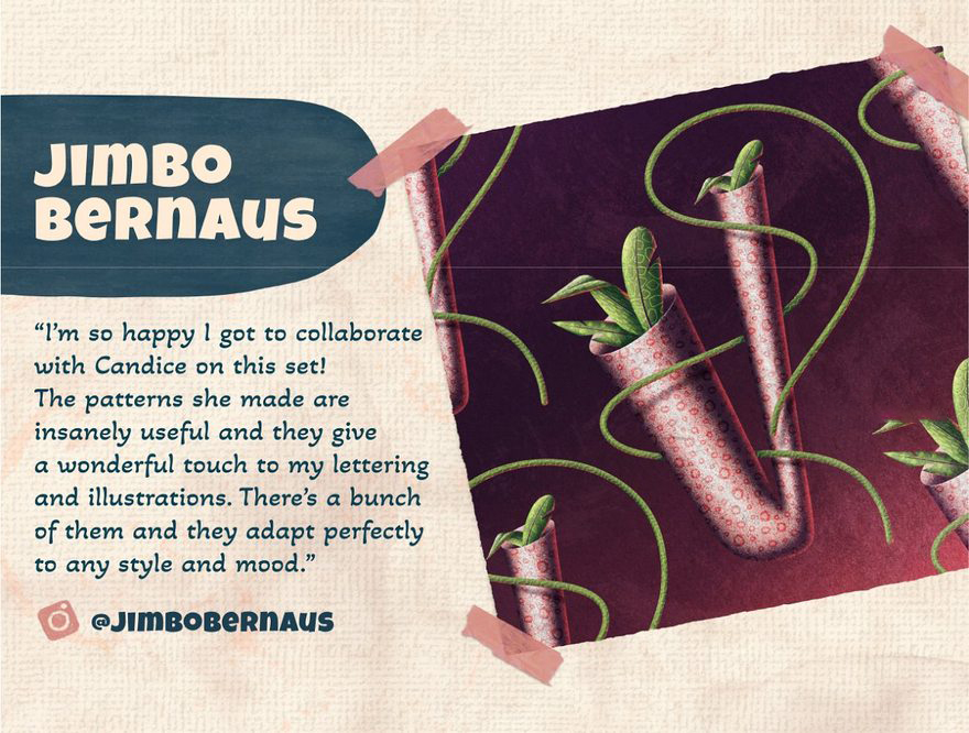 Procreate笔刷-水彩手绘几何抽象纹理Procreate图案笔刷素材 笔刷资源 sucaiwan.com