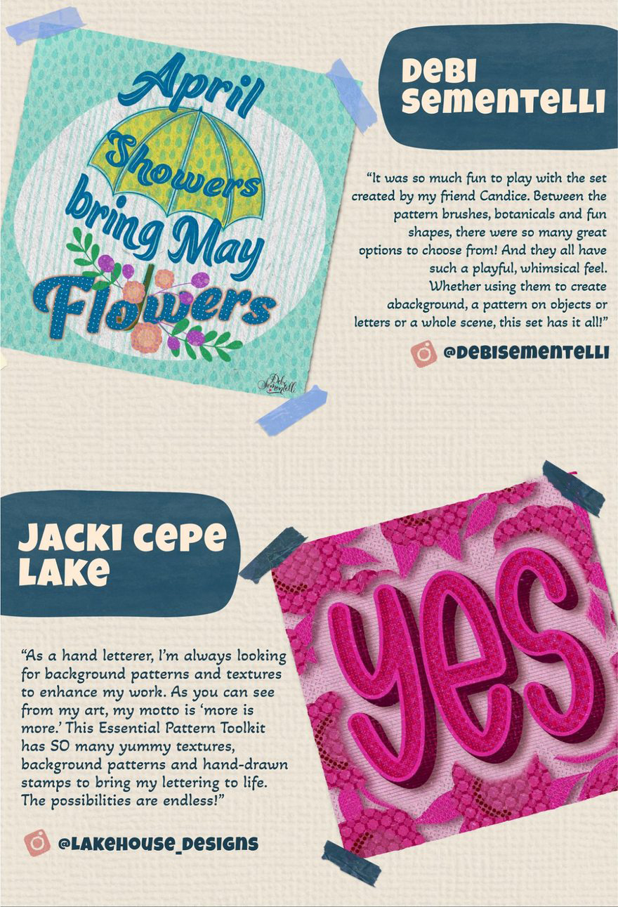 Procreate笔刷-水彩手绘几何抽象纹理Procreate图案笔刷素材 笔刷资源 sucaiwan.com