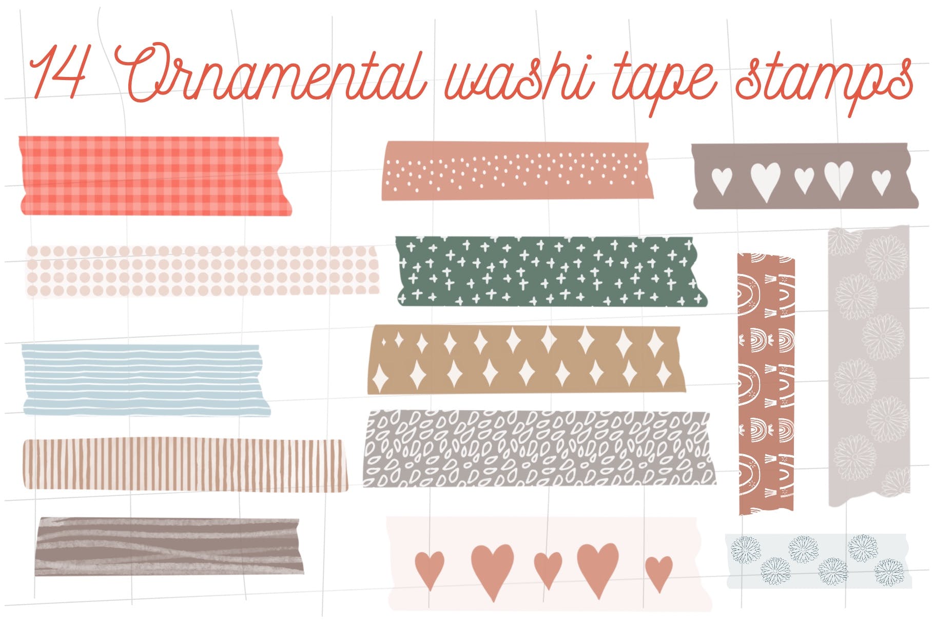 纸胶带创作Procreate笔刷 Washi tape creator for Procreate 笔刷资源 sucaiwan.com