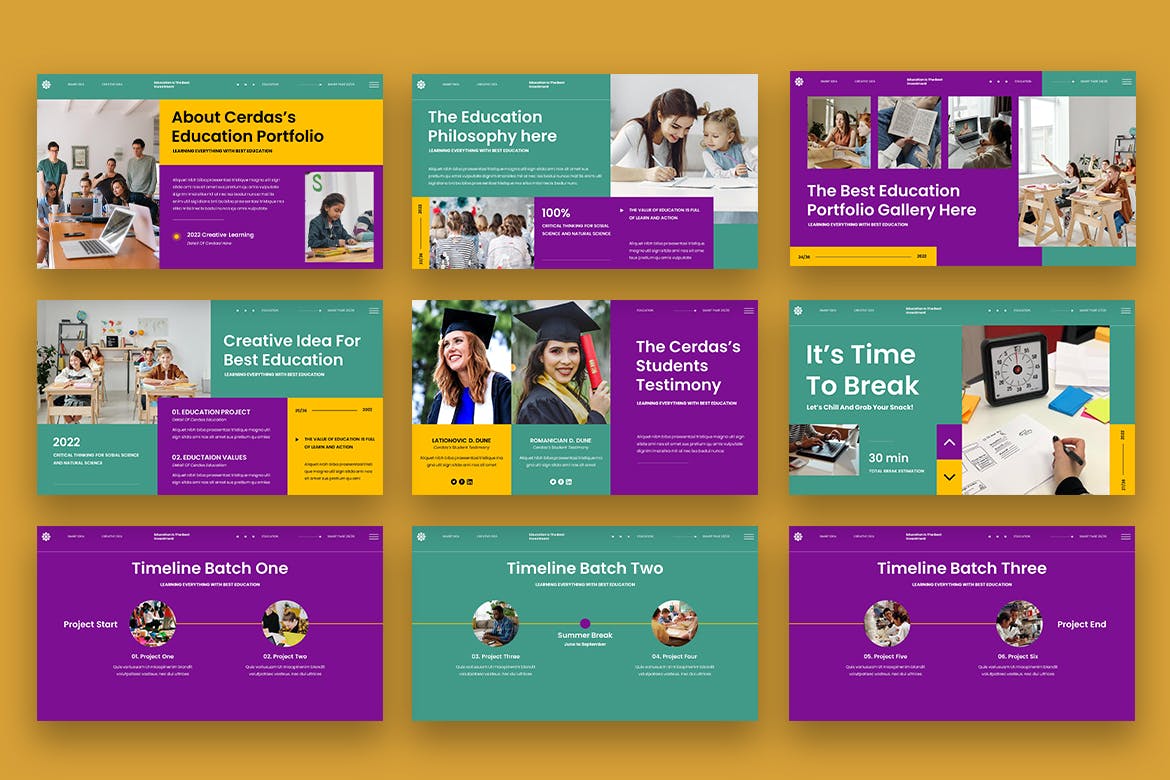 教育教学培训谷歌幻灯片模板下载 Cerdas – Education Google Slides 幻灯图表 sucaiwan.com