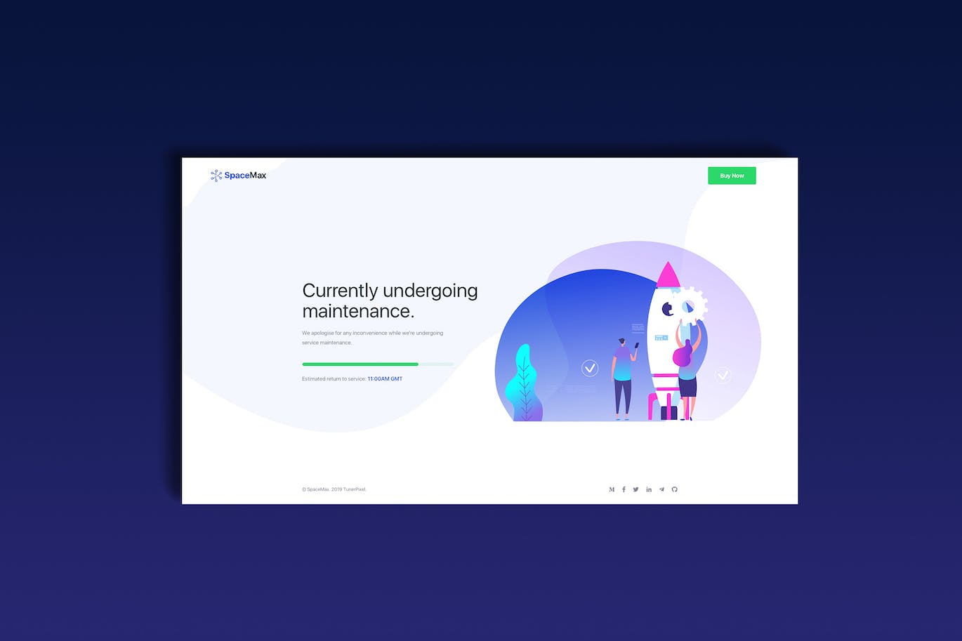 多用途网站着陆页HTML模板 SpaceMax – Multipurpose HTML Template APP UI sucaiwan.com