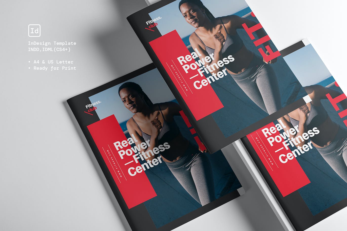 健身运动方案画册模板 Fitness – Gym Brochure 幻灯图表 sucaiwan.com